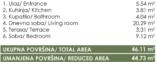 Stan u Vrdniku 44,73 m2